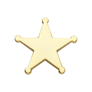 E1088 Gold ‘Sheriff Star’ enamel badge