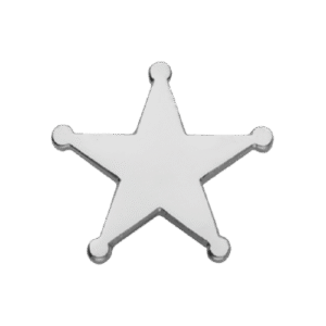 E1089 Silver ‘Sheriff Star’ enamel badge