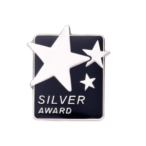 E1219 SILVER AWARD badge (pack of 5)