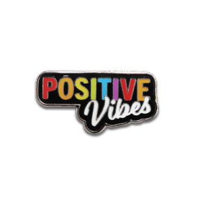 E1374 Positive Vibes badge (Pack of 5)