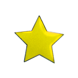 E39 Yellow Star badge (pack of 5)