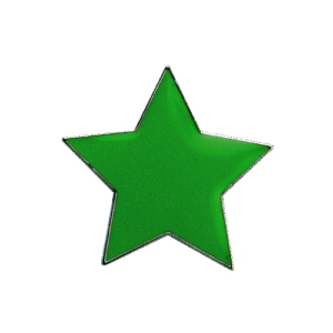E40 Green Star badge (pack of 5)