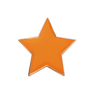 E401 Orange Star badge (pack of 5)