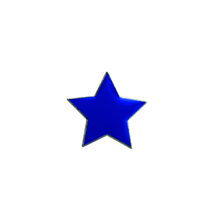 E750 Tiny Blue Star enamel badge (pack of 5)