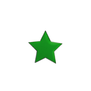 E753 Tiny Green Star enamel badge (pack of 5)