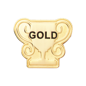 E80 Gold Trophy badge (pack of 5)