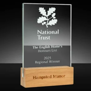 EcoRoute rectangular jade glass award