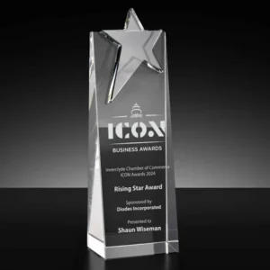 Guide star mounted crystal award