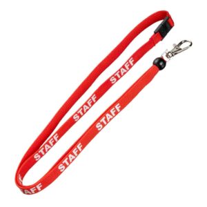 22001 Staff lanyard red (Pack of 10)